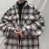 Men's 2024 Plaid Shirt Jacket – Spring & Autumn Korean Trendy Workwear Baseball Style