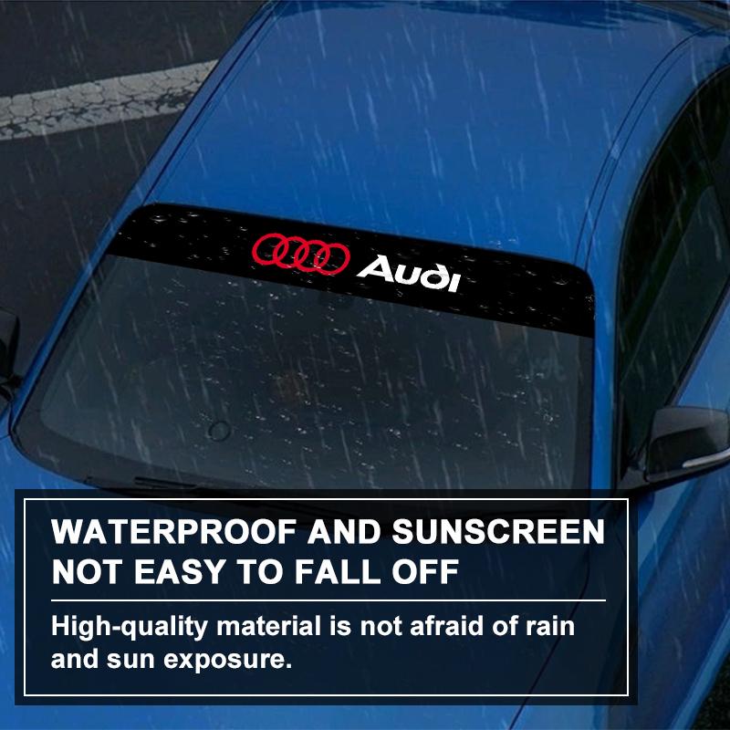 1Pcs Car Front Windshield Emblem Stickers Front and Rear Decorative For Audi S8 TT A4L A6L RS3 RS4 RS5 RS6 C6 S3 S4 S5 S6 S8 A7 A8 A3 A4 A5 Q3 Q5 Q7