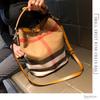 Women's Large Capacity Vintage Plaid Bucket Bag