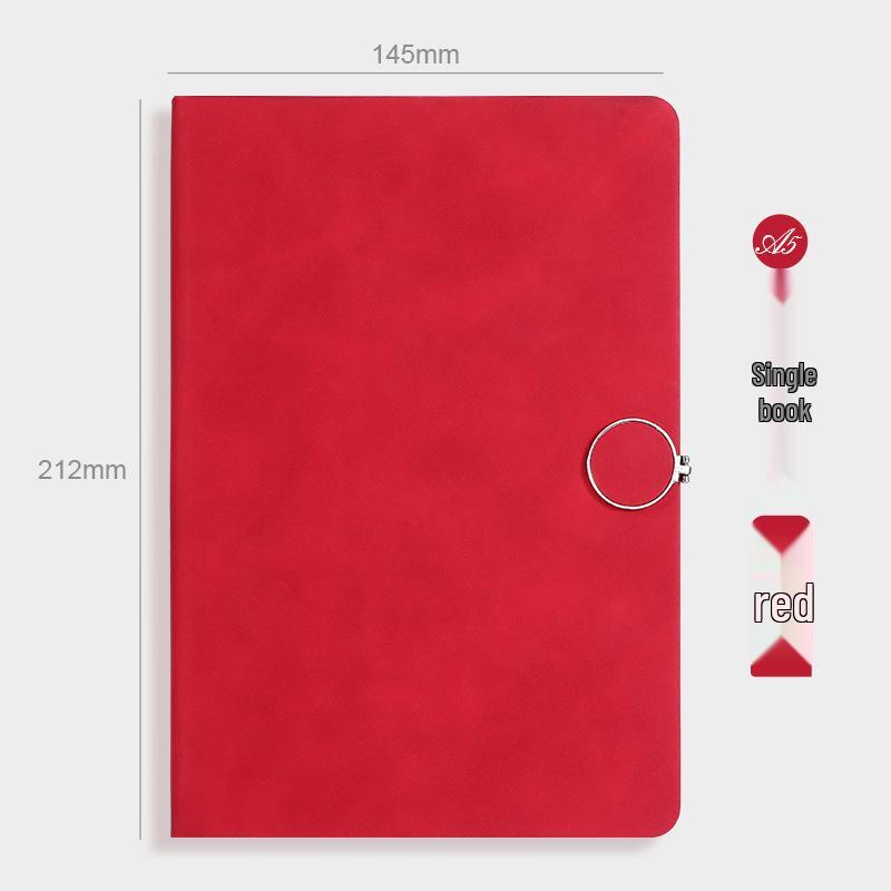 Custom Logo A5 Leather Notebook with Buckle for Business Meetings
