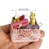 1:12 Dollhouse Miniature Toy Box Lace Wooden Box Furniture Home Model Decor Toy Doll House Accessories