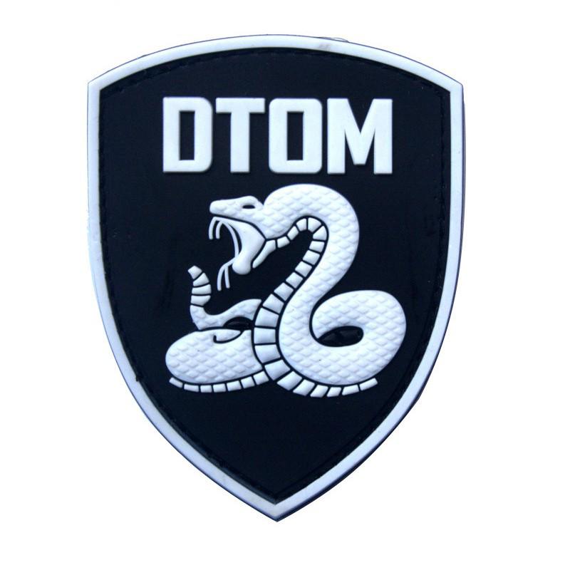 DTOM Gadsden Snake Morale Patch - Hook & Loop PVC Velcro