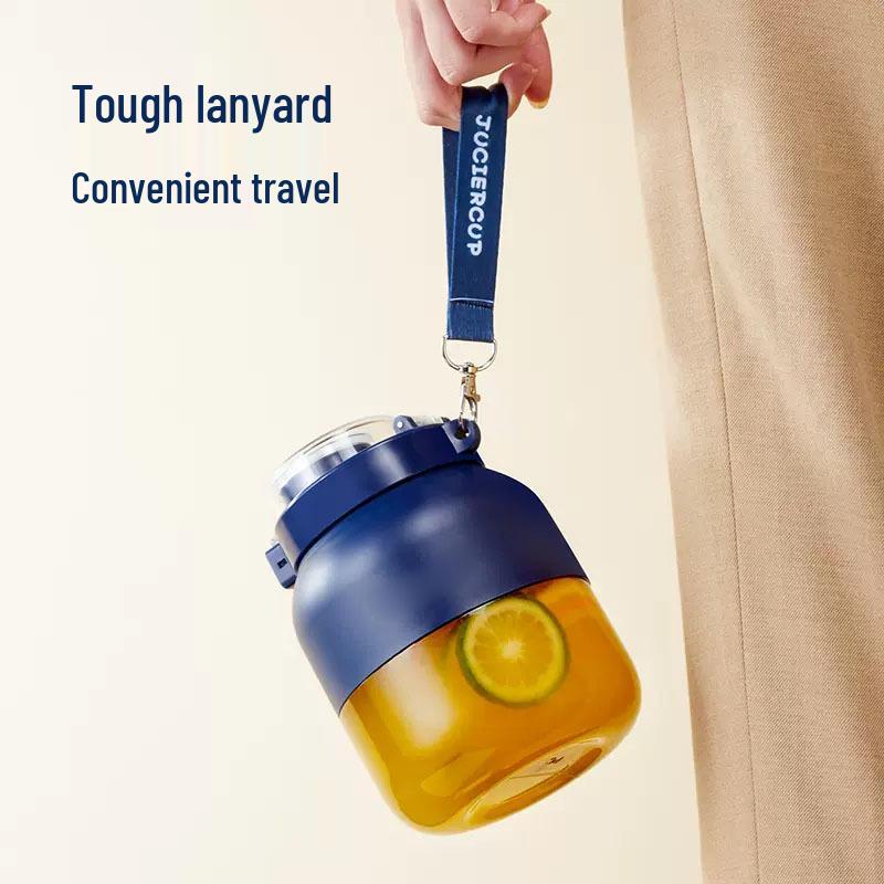 Wireless Portable Juicer: Rechargeable Mini Electric Fruit Juicer with Ice Crushing Capability