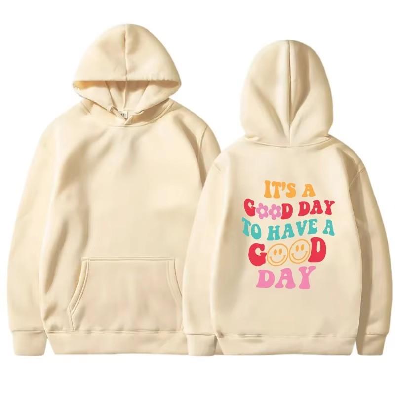 

IT S A GOOD DAY TO HAVE A COOD DAY Casual and minimalist hooded drawstring pocket with fashionable printed hoodie 3XL