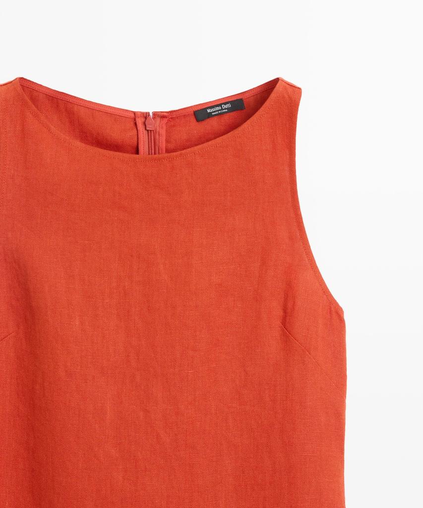Masimodutti 100% Linen Halterneck Dress