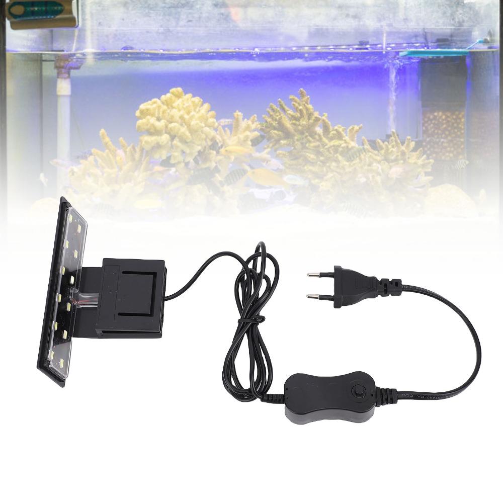 Small Light Water Proof Clip On Lamp Slim Design Mini Size Plants Grow Lighting Black LED Aquarium Light Aquarium CN Plug