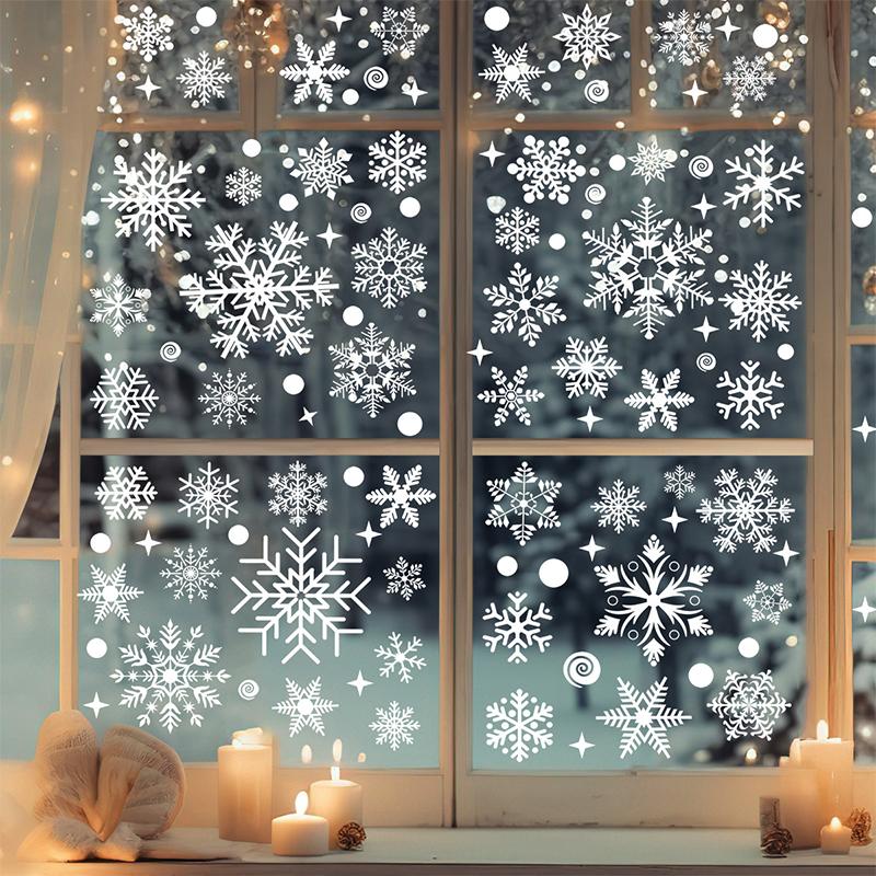 

Christmas Decorations Window Sticker Christmas Snowman Snowflake Wall Sticker PVC Window Stickers New Year Room Home Decoration 20X30cm