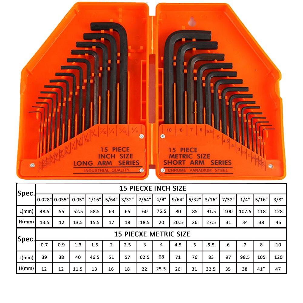 Key Socket Wrench Spanner Key Set Hexagon Spanner Screwdriver Set Allen Key Hex Set Allen Wrench