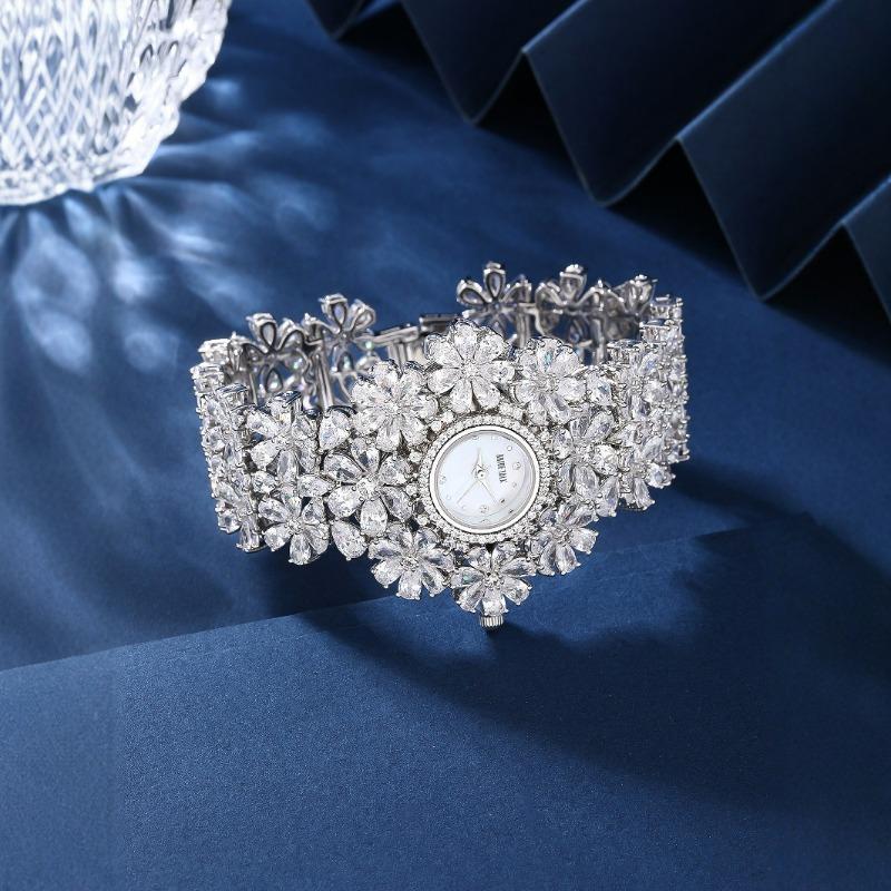 Wedding Language Original Niche Design Exquisite Full of Zircon Gypsy Temperament Watch Female Simple European and American Style