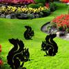 Squirrel Metal Garden Post Decoration Charming Animal Art for Yards and Fences, Stylish Ground Ornaments and Garden Stake
