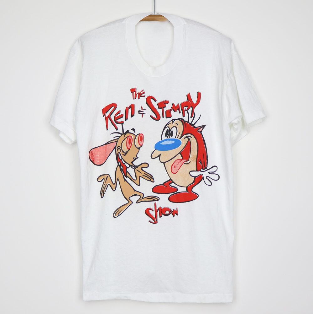 HOT NEW Ren and Stimpy Show Funny T-shirt White Tee All Size S-5XL JJ3552 Unisex T-Shirt XL