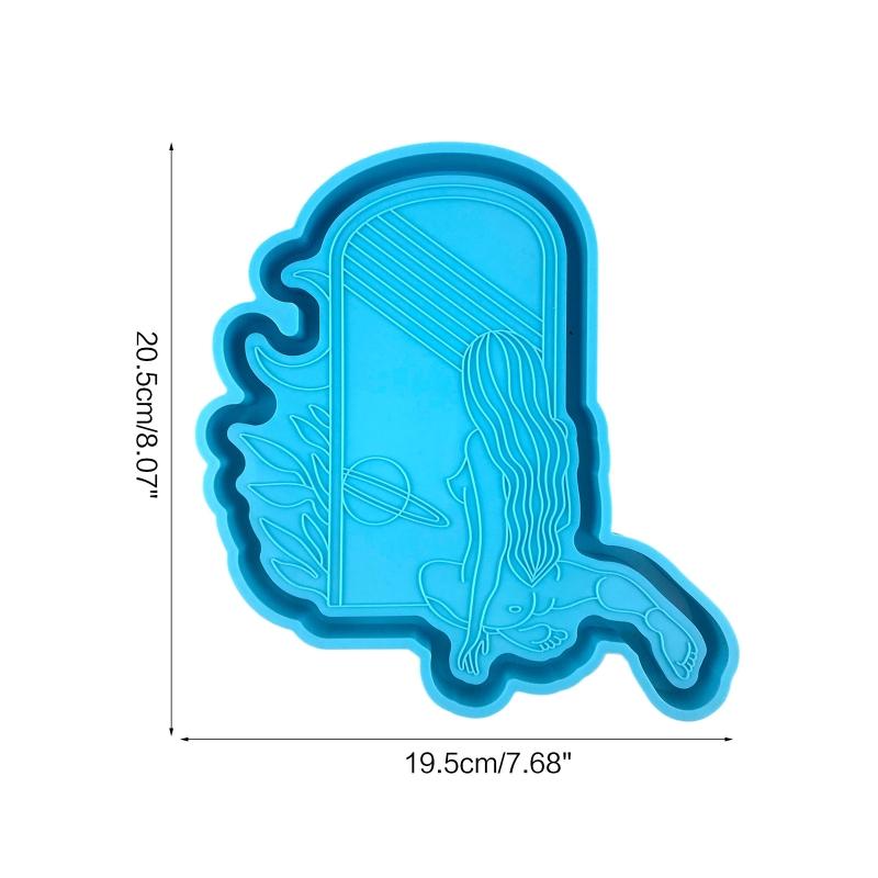 Beauty Storage Tray Coaster Molds Silicone Ornament Mold Epoxy Resin Casting Molds for Making Faux Agate Slice Cup Mat