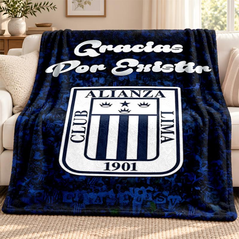 Alianza Lima blanket Flannel Blanket Soft Cozy Plush Throw for Sofa Bed Lightweight Home Decoration Outdoor camping