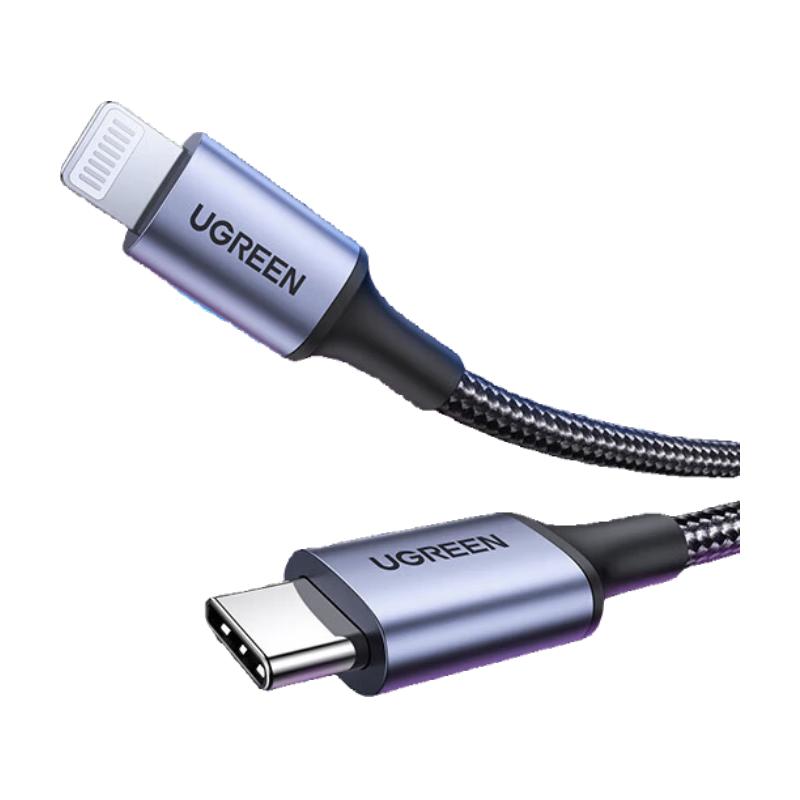 UGREEN MFi Certified USB-C to Lightning Braided Fast Charging Cable