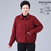 Plus Size Windbreaker for Middle-Aged and Elderly Women - Spring/Autumn Lapel Jacket
