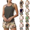 Women's Hawaiian Print Split Swimsuit Sport Swimsuit