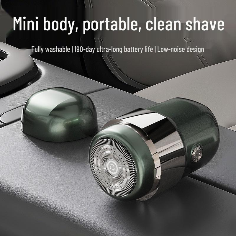 Mini Rechargeable Double-Head Waterproof Electric Shaver for Men - Portable Hair Remover for Travel