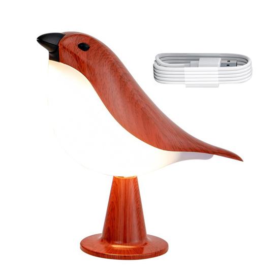 Lâmpada de mesa LED Night Light Bird 3 modos de luz Ajuste de brilho Sem cintilação Lâmpada de cabeceira LED recarregável Decoração de mesa