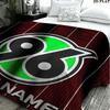 1PC Hannover 96 Custom Name Patterned Flannel Blanket Suitable For All Seasons for Home Decor Warmth and Comfort Gifts Holiday Present