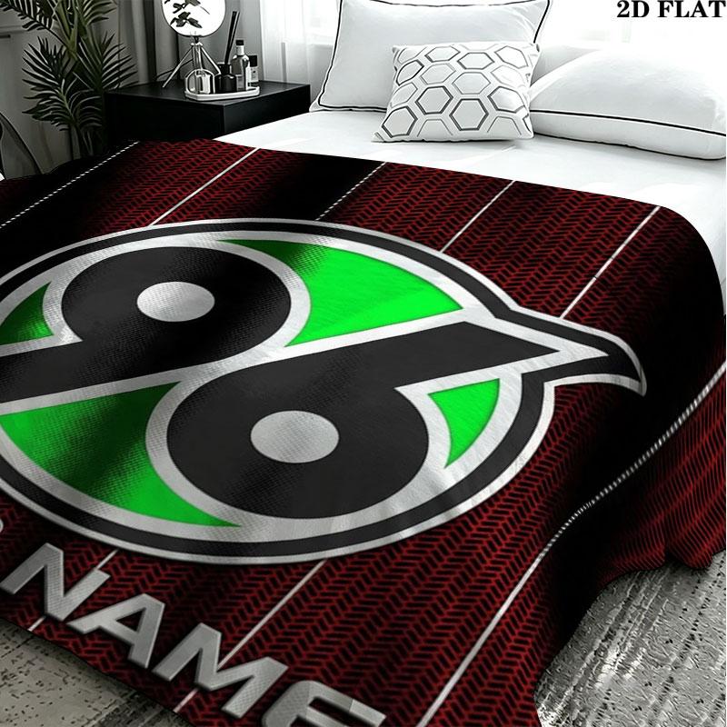 1PC Hannover 96 Custom Name Patterned Flannel Blanket Suitable For All Seasons for Home Decor Warmth and Comfort Gifts Holiday Present