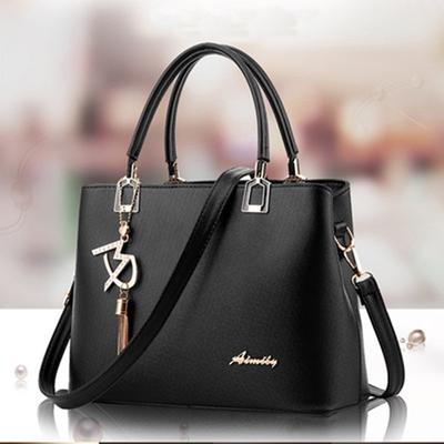Damenhandtasche, Einzelschulter, modisch, elegant, hohe Kapazität, mehrere Fächer, Hardware-Anhänger, Reißverschluss, Umhängetasche, einfaches Temperament