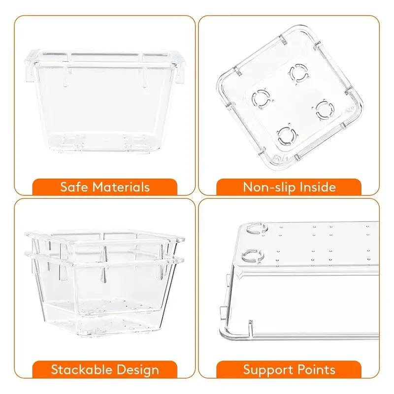 10-Piece Versatile Drawer Organizer Set - Clear Plastic Trays and Dividers In 4 Sizes for Perfect Makeup and Kitchen Storage