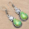 Gema Turquesa Verde Presente Artesanal Para Ela Joias de Prata Brincos 1,5"