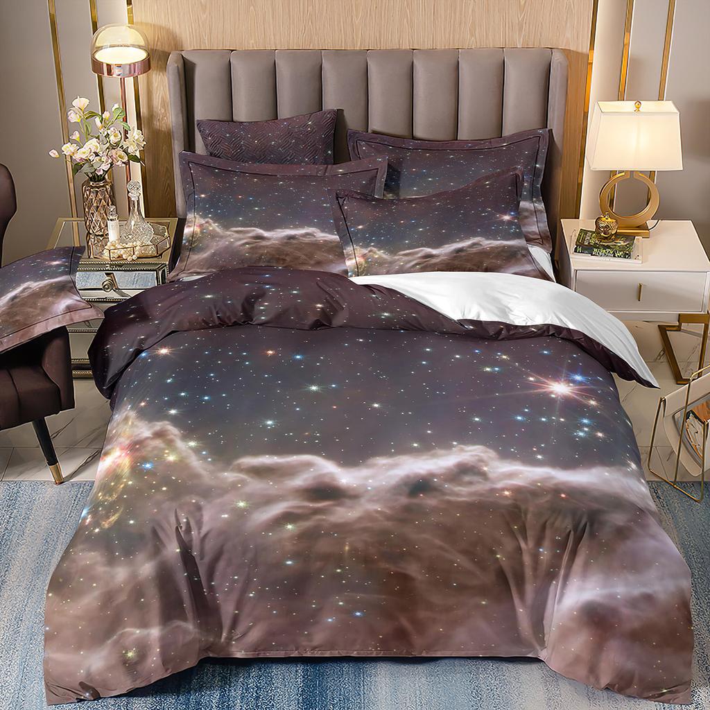 Space Star Bettwäsche-Set Dreiteilig 3D Digitaldruck Bettbezug