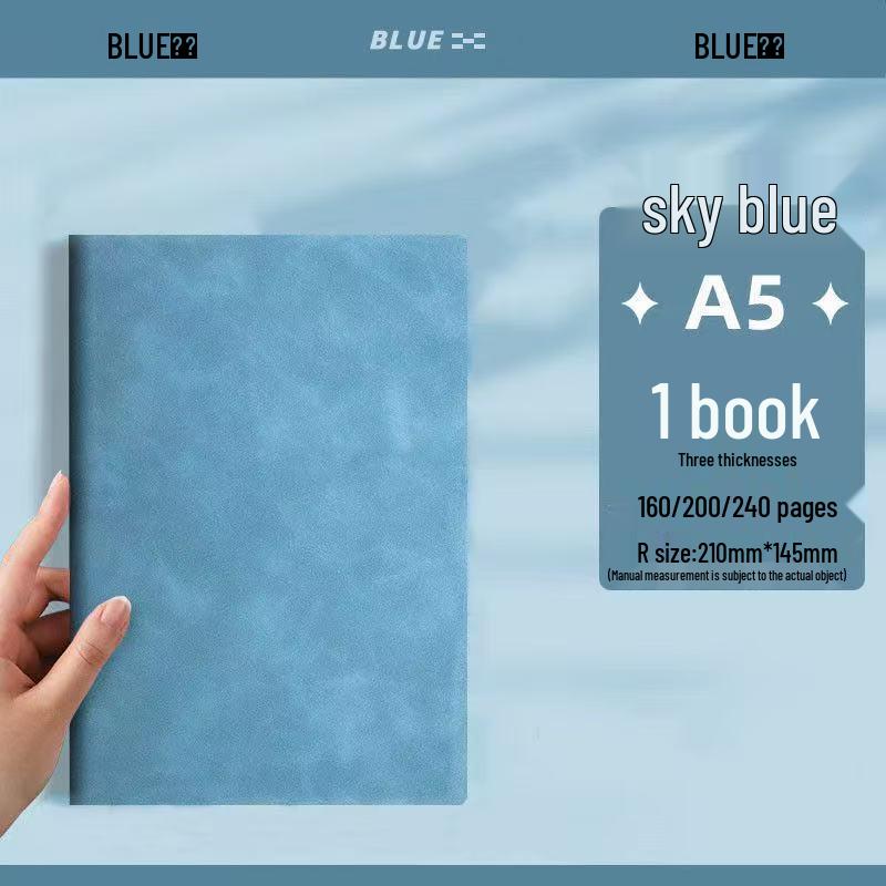 A5/B5 Thick Sheepskin Leather Notebook for Office & Student Use Standard (80 sheets)