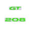 GLZU2 For Peugeot 208 GT Car 3D Metal Letters Logo Badge Decals Sticker Car Auto Rear Trunk Alphabet Emblem Styling Stickers