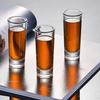 Copo de Vidro Transparente para Baijiu - Design de Tubo Reto para Bares e Presentes