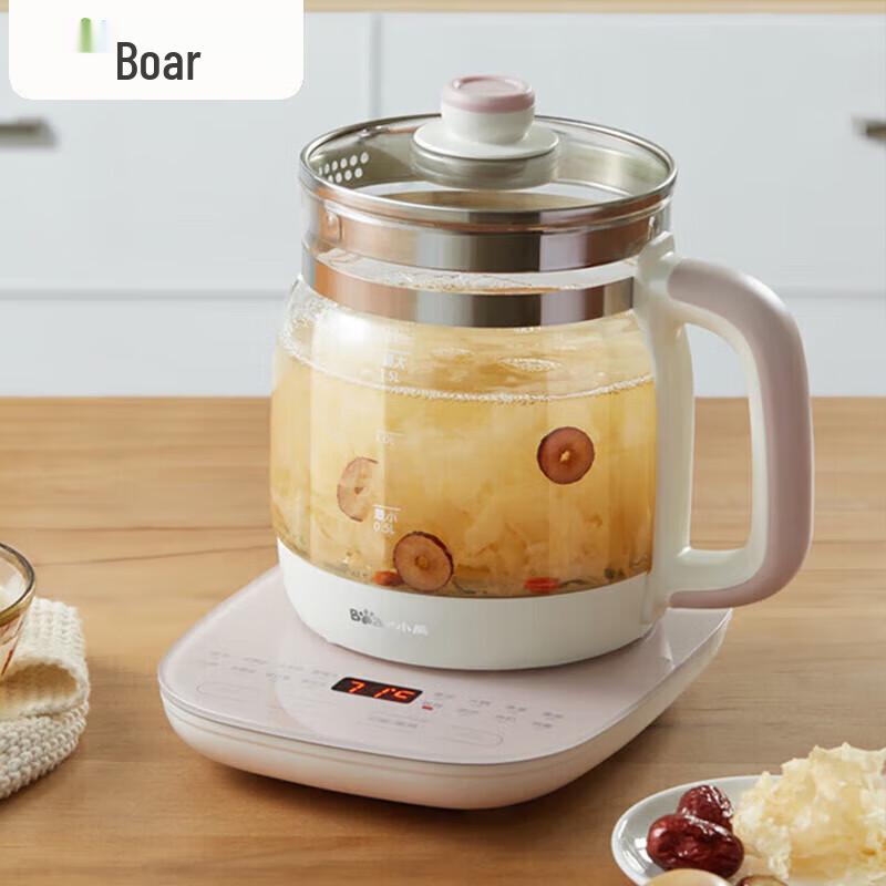 Bear Mini 1.5L Glass Health Kettle with Filter CN plug (adapter included)