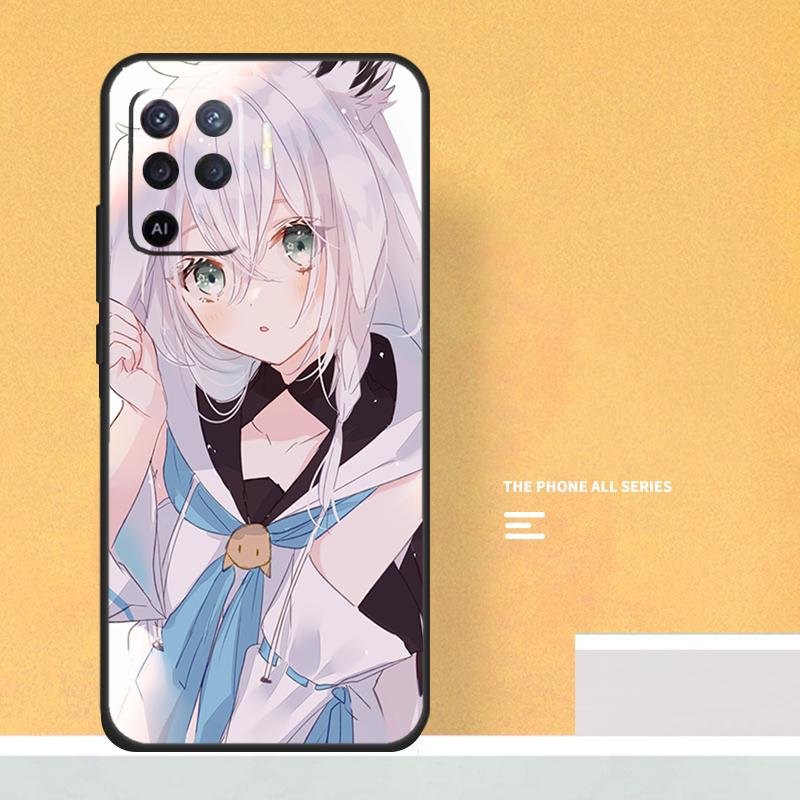Shirakami Fubuki Hololive Case For Oppo A74 A94 A54 A15 A17 A57 A6 A5 Pro A16 A76 A96 A40 A60 A80 A18 A38 A58 A78 A98