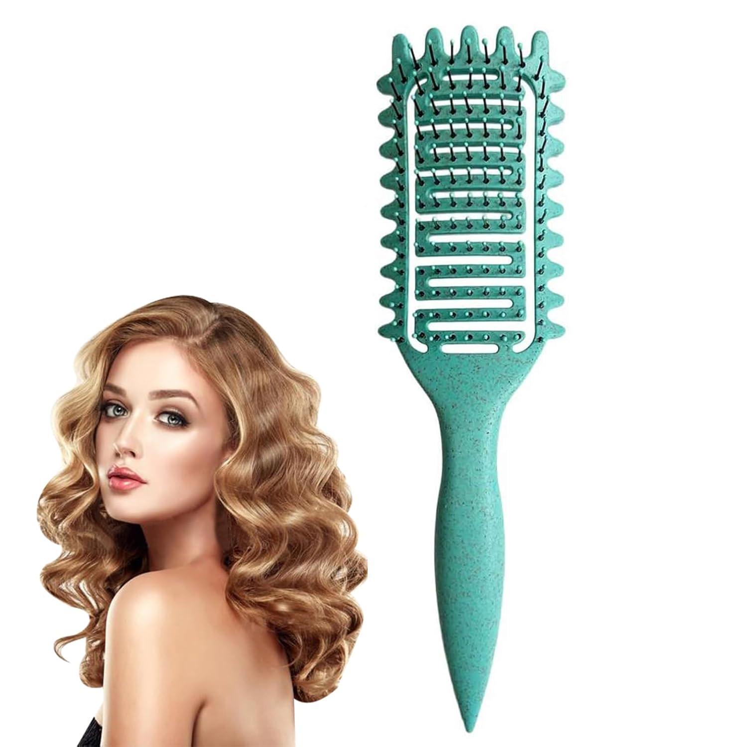 

Кисть для придания формы локонам, кисть для укладки волос Boar Define для придания формы и придания формы локонам для женщин и девочек One Size зелёный