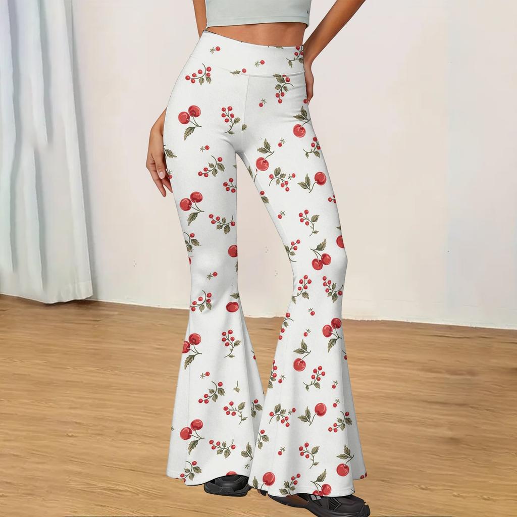 High Waist Flared Leg Pants for Women Stretchy Slim Fit Casual Yoga Trousers Soft Comfortable Fabric Suitable for Daily Wear
