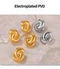 Chic European & American Double-Loop Earrings: Exaggerated 18K Gold Titanium Steel, Summer Non-Fading Design