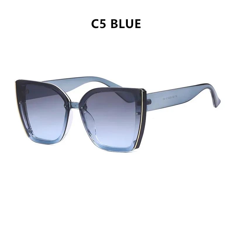 New Trendy Big Frame Cat Eye Women's Sunglasses Luxury Brand Designer Sunglass Men Outdoor Driving Travel Eyewear Ladies UV400