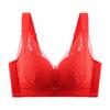 Adjustable female display large comfortable upper support anti-sagging skin-friendly breast non-marking lace bra