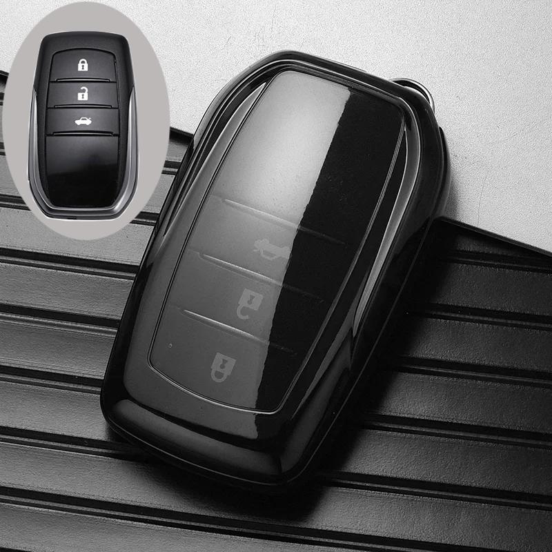 Soft Tpu Car Key Case Cover for Toyota CHR Hilux Fortuner Land Cruiser 200 Camry Corolla Crown RAV4 Highland