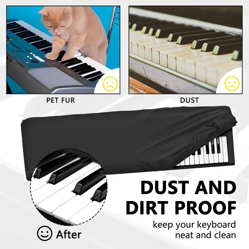 Musiin 61-Key Synthesizer Dust Cover Black DSC-61