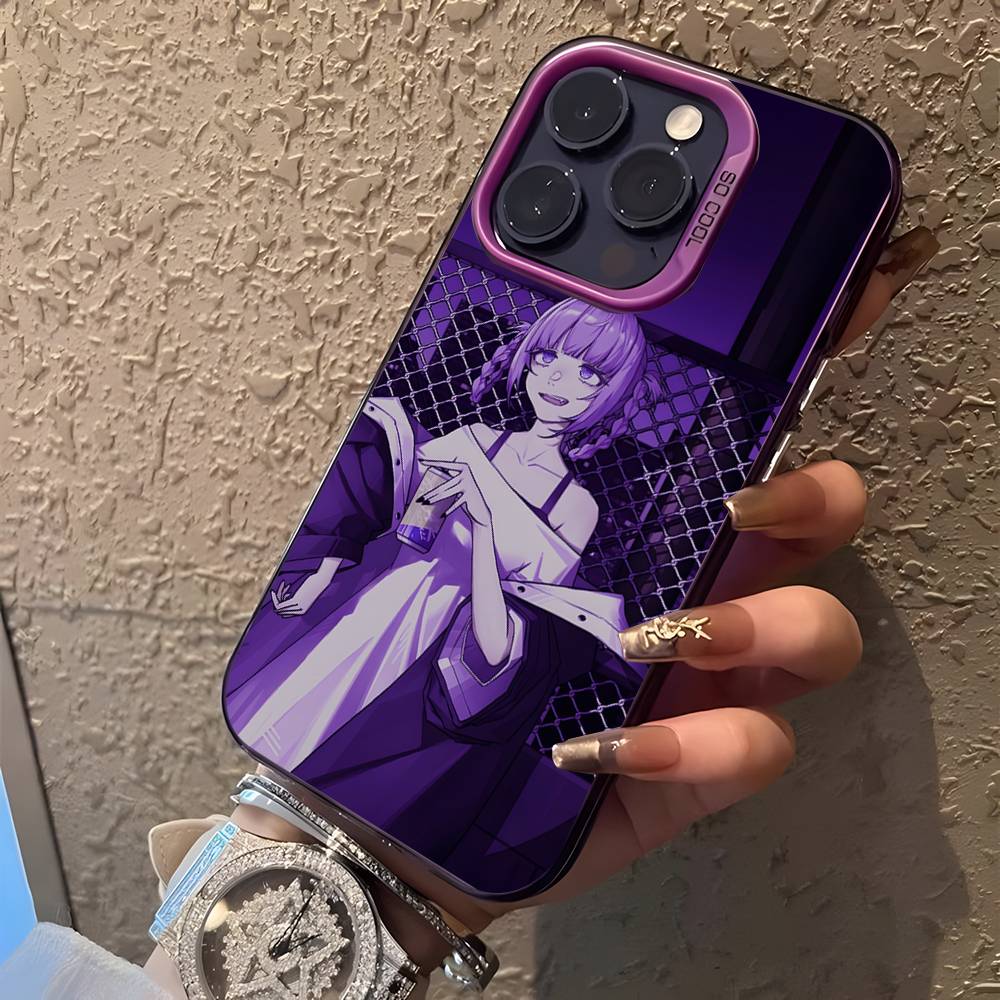 Call of Night N-Nazuna nanakusa Phone Case For iPhone 16,15,14,13,12,11,Mini,Pro,E,SE4,XS,MAX Purple Candy Matte Cover