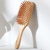 Wooden Scalp Massage Comb: Air Cushion Smoothing Comb for Long, Curly Hair