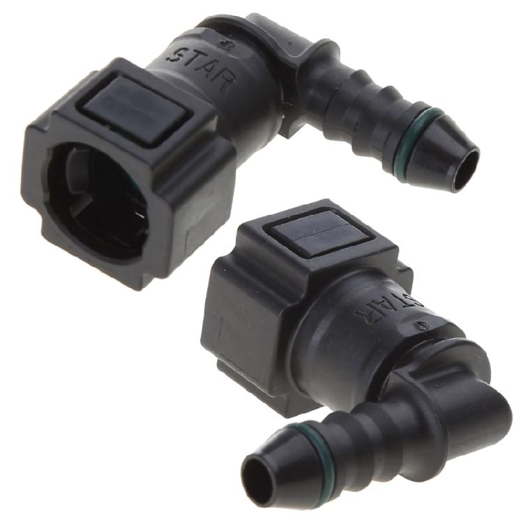 ID6 Buchse 7,89mm Winkel Kraftstoffleitungskupplung 90 Grad Schlauchende Fitting Adapter