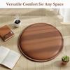 Waterproof Thick Leather Cushion Soft Round Pad 40cm Non-Slip for Comfortable Seating