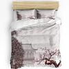 Oriole Peach Blossom Spring Bird Flower Duvet Cover Bed Bedding Set Home Quilt Cover Pillowcases Bedroom Bedding Set No Sheet