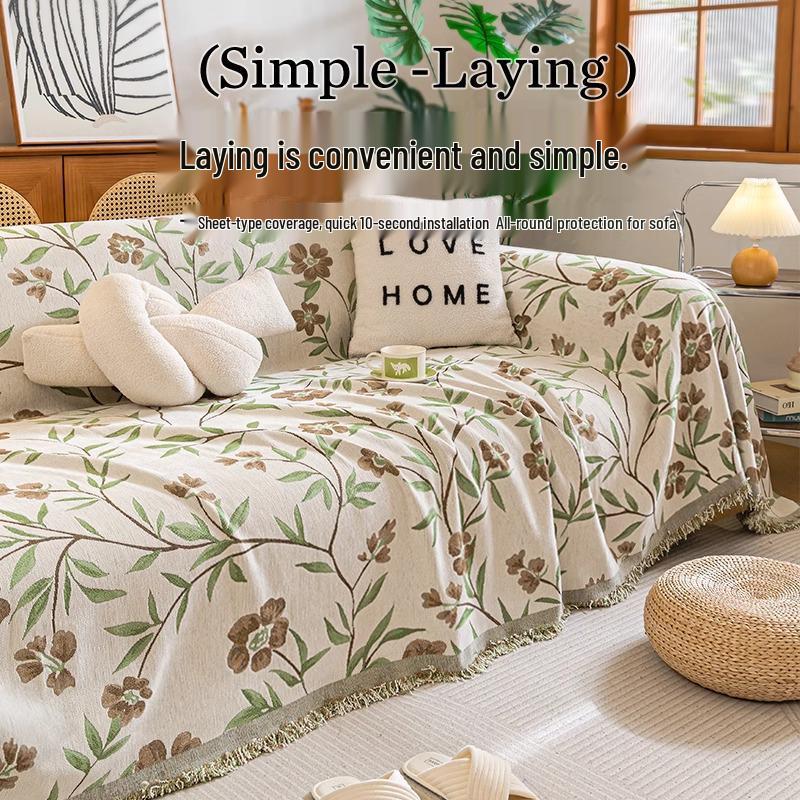 2025 Pastoral Sofa Cover: Non-slip, All-Season Wrap