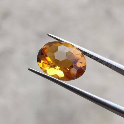 Unique Faceting Oval Cut Citrine Gemstone, Oval Shape Healing Stone, 5 Carat, 13x10x8 MM Size.