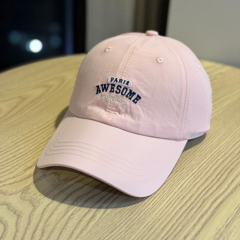 Three-Dimensional Letter Embroidery Baseball Cap Men'S And Women'S Quick-Drying Sun Protection Cap Dome Letter Printing Sunshade