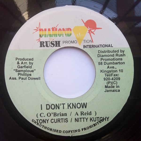 7inch Record TONY CURTIS / NITTY KUTCHIE - I Don't Know NONE Diamond Rush Pr Jamaica Reggae, Ska & Dub Used