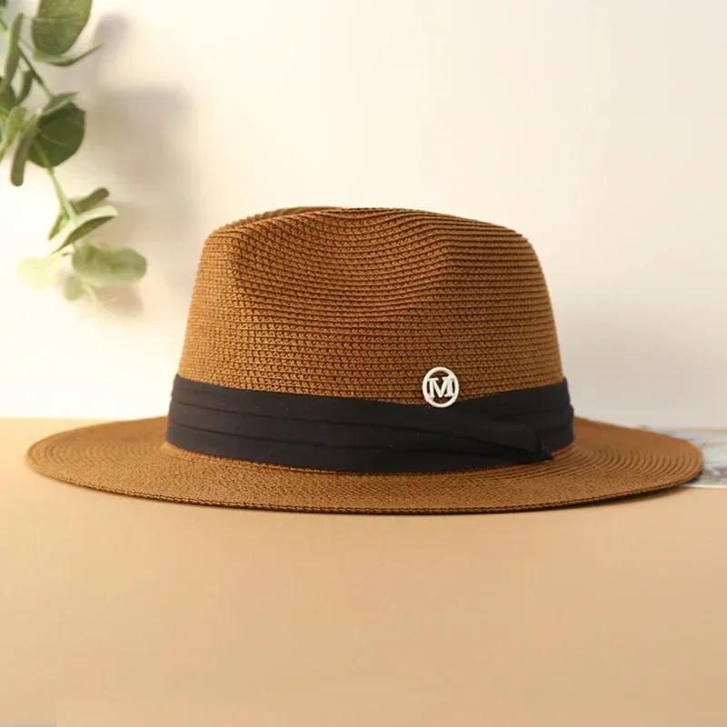 Summer Large Size 64cm Classic Sun Hats for Men Women Panama Hats Couple Wide Brim Beach Straw Hat Big Head Plus Size Fedora Hat